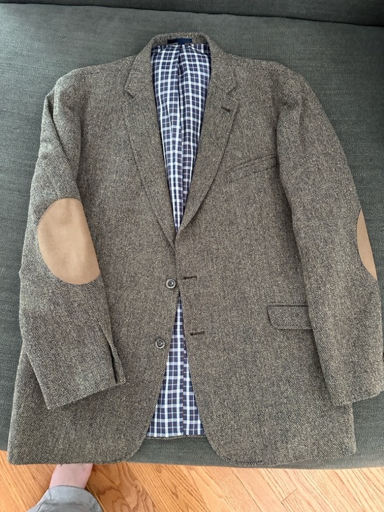 Jos. A. Bank Other - Jos. A. Bank Brown Herringbone Tweed Sport Coat with Tan Elbow Patches